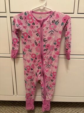 Little Sleepies Sweetheart Floral Zippy Size 3-6 months